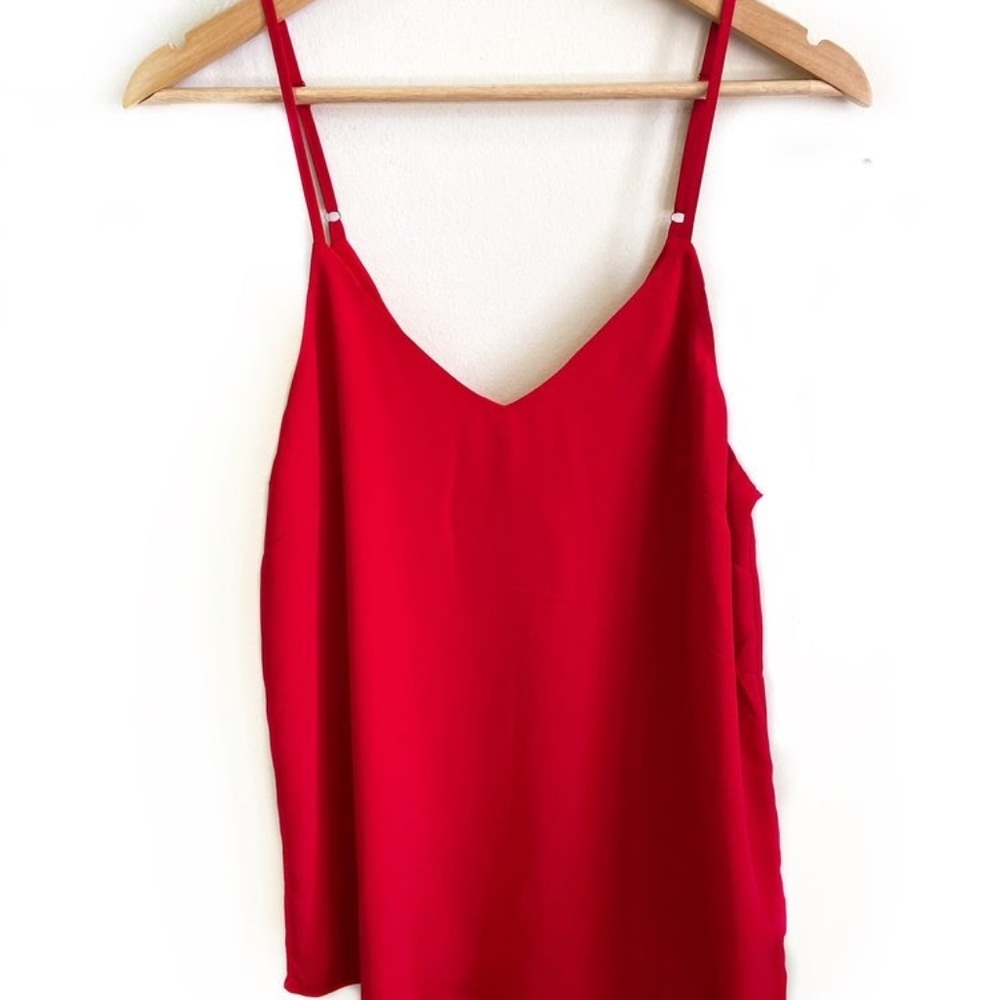 Red V-neck Tank